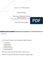 Lecture 2.2: Dihedral Groups: Matthew Macauley