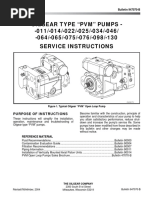 Oilgear Type "PVM" Pumps - 011/-014/-022/-025/-034/-046/ - 064/-065/-075/-076/-098/-130 Service Instructions