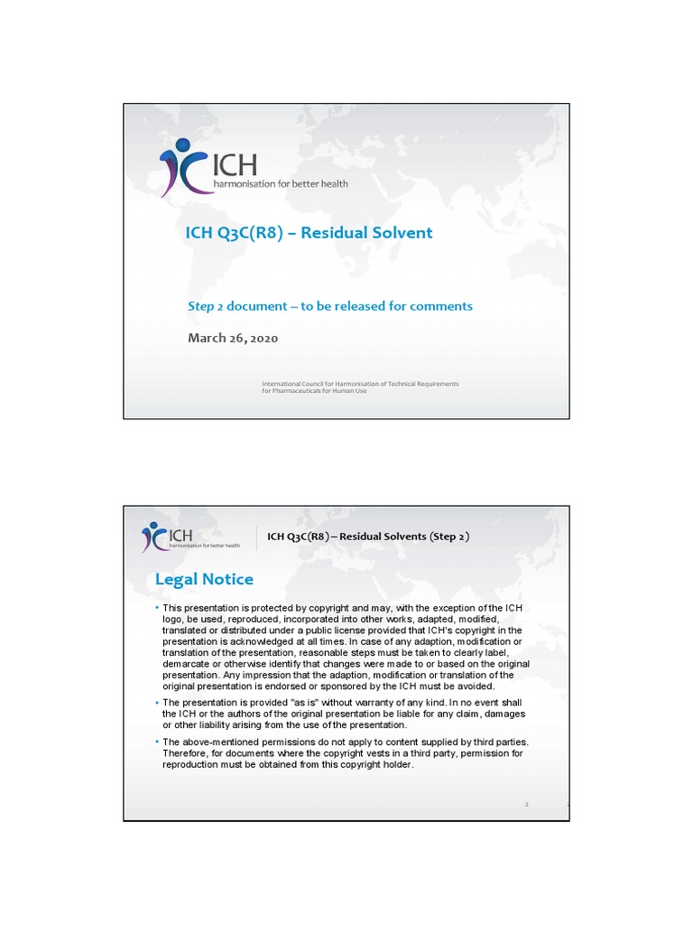 Ich q3c r8 residual solvent step 2 pdf medical specialties