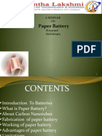Paper Battery: A Seminar ON