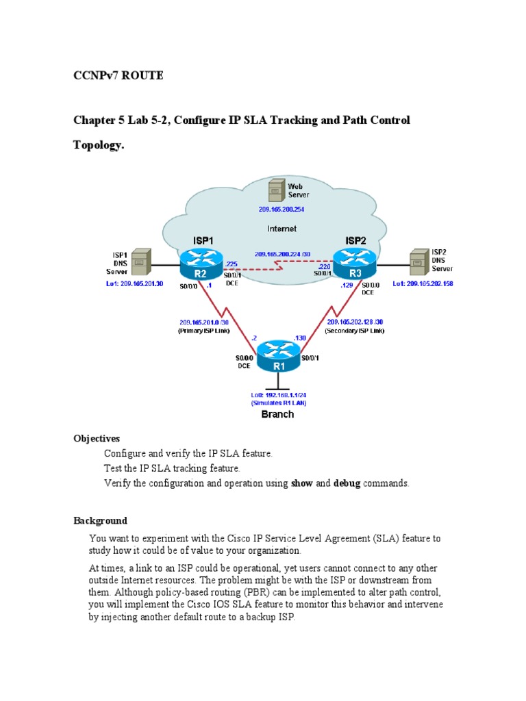 Configure IP SLA for Path Control in CCNP | PDF | Router (Computing ...