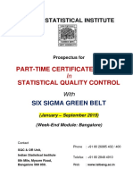 Indian Statistical Institute: Part-Time Certificate Course Statistical Quality Control