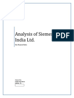 Analysis of Siemens India LTD.: Non-Financial Ratios