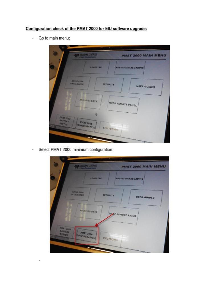 PMAT 2000 Configuration for EIU Upgrade | PDF | Business | Computers