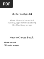 Cluster Analysis 04: Elbow, Slihouette, Hierarchical Clustering, Agglomerative Clustering, Min, Max, Group Average