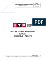 AMD - GU047 Guía Del Examen de Admisión (Virtual) 2020 Ciclo - Agosto PDF