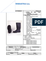 Ficha Tecnica de Botas de Jebe PDF