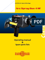 Eutronic Arc Spray Gun 4 HF: Operating Manual & Spare Parts Lists