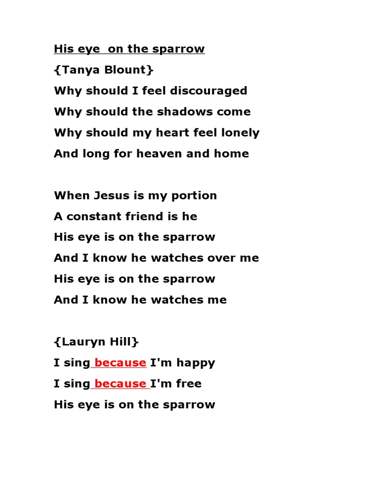 His Eye On The Sparrow | PDF