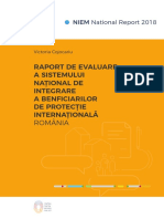 Romania National Report 2018 - Raport de Evaluare A Sistemului Național de Integrare A Benficiarilor de Protecție Internațională Romănia