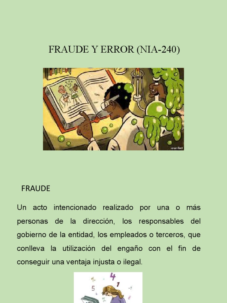 Diferencias entre fraude y error | PDF | Corrupción política | Contabilidad