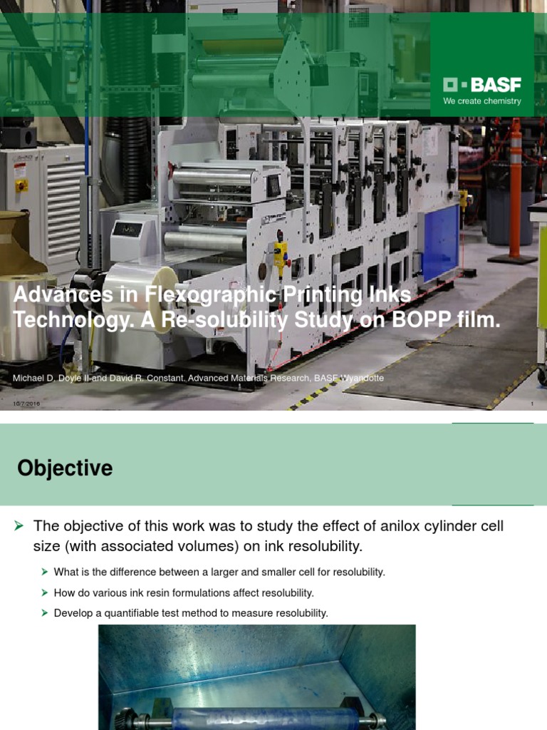 Advances in Flexographic Printing Inks Technology. A ReSolubility