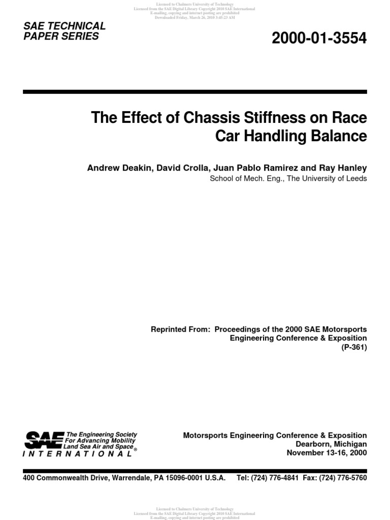 Chassis Stiffness Suspension (Vehicle) Tire