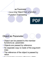 Object As Parameter Returning Object From A Function Function Overloading