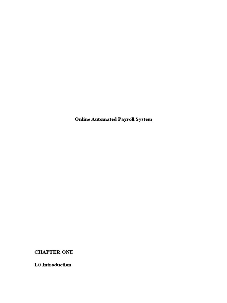 Automated Payroll System | PDF | Computers