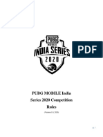 Pubg Mobile India Series 2020 Competition Rules: (Version 1.0, 2020)