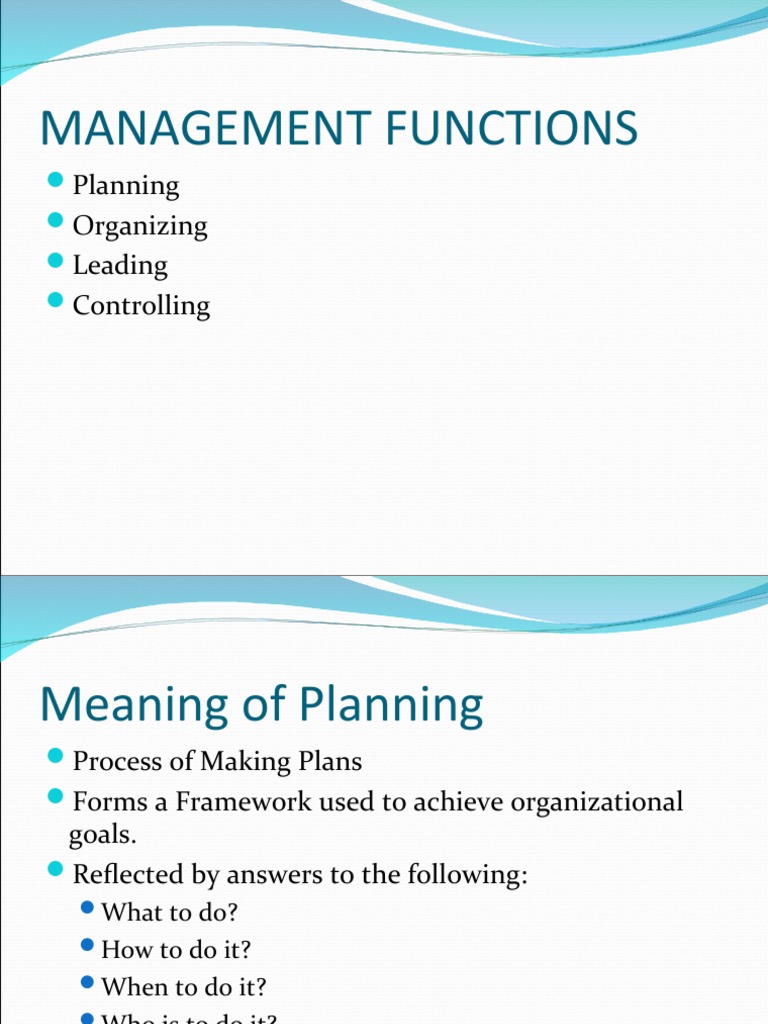 Planning in Management Functions | PDF | Goal | Cognition