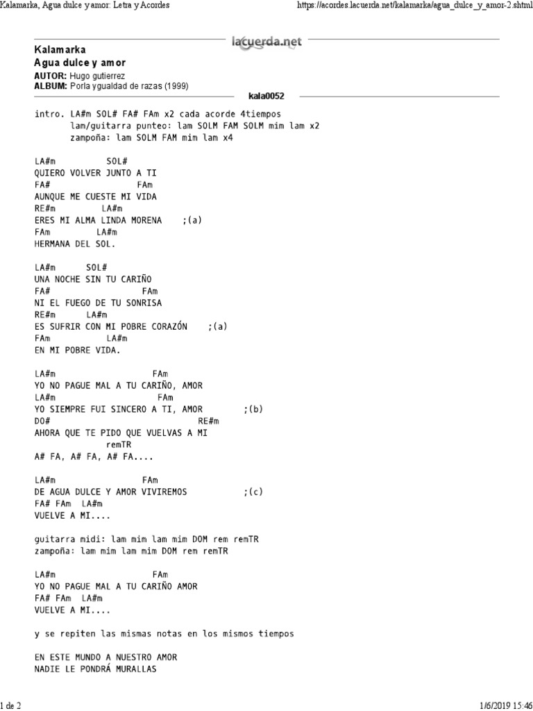 Agua Dulce y Amor PDF