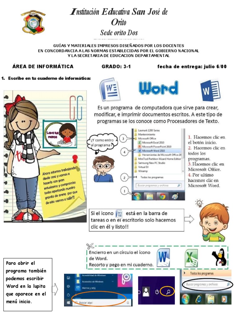 Guia de Informatica Grado 3-1 | PDF | Informática | Software
