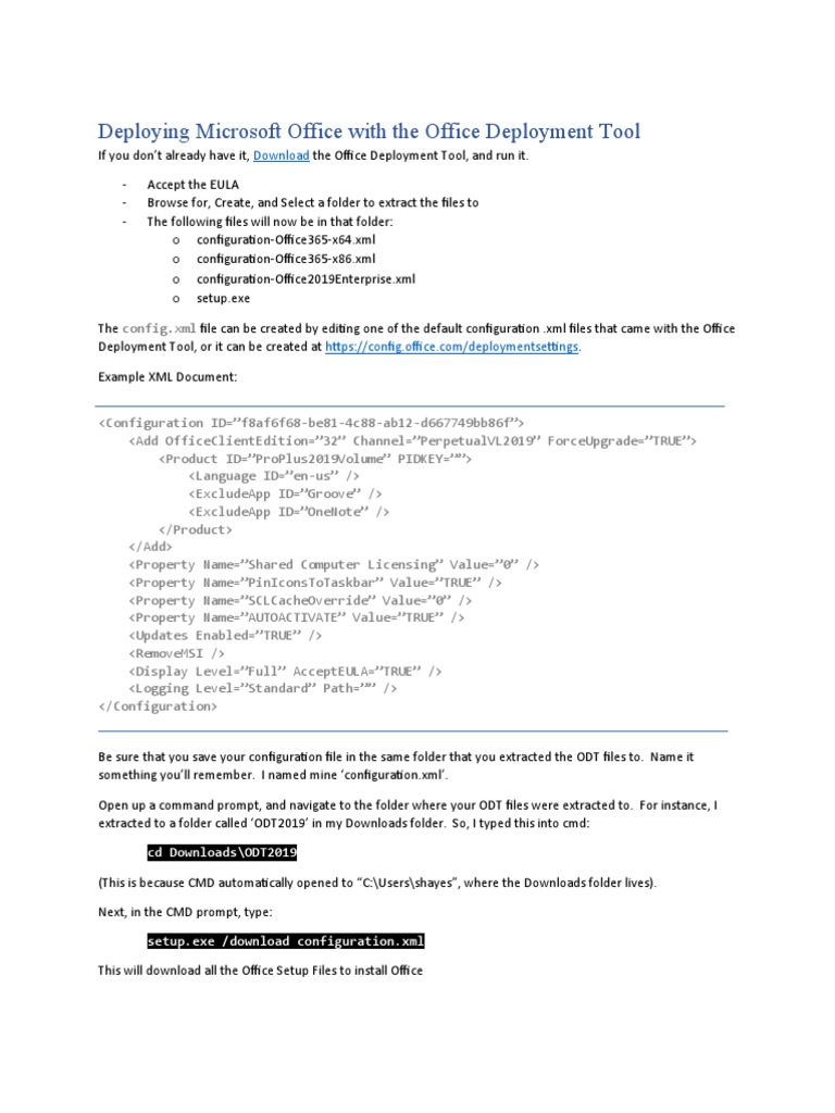 Deploying Microsoft Office With The Office Deployment Tool: Download ...