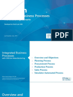 Integrated Business Processes: Manufacturing Scenario
