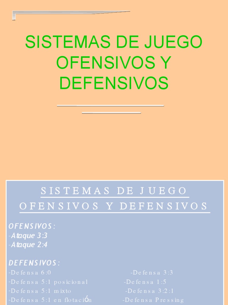 Balonmano Sistemas de Juego Ofensivos y Defensivos PDF