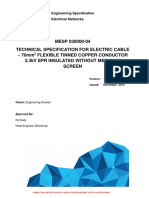 Electric Cable Specification