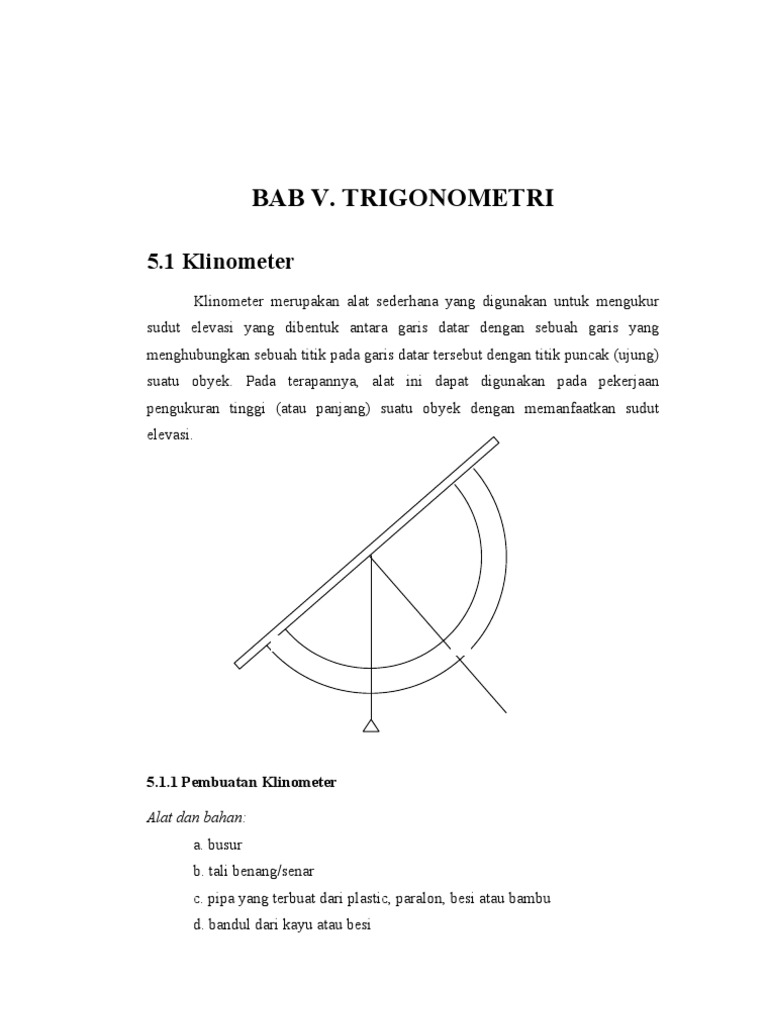 Panduan Pembuatan dan Penggunaan Klinometer | PDF