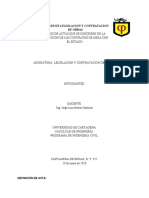 Tipos de Actas Que Se Suscriben en La Ejecución de Los Contratos de Obra Con El Estado