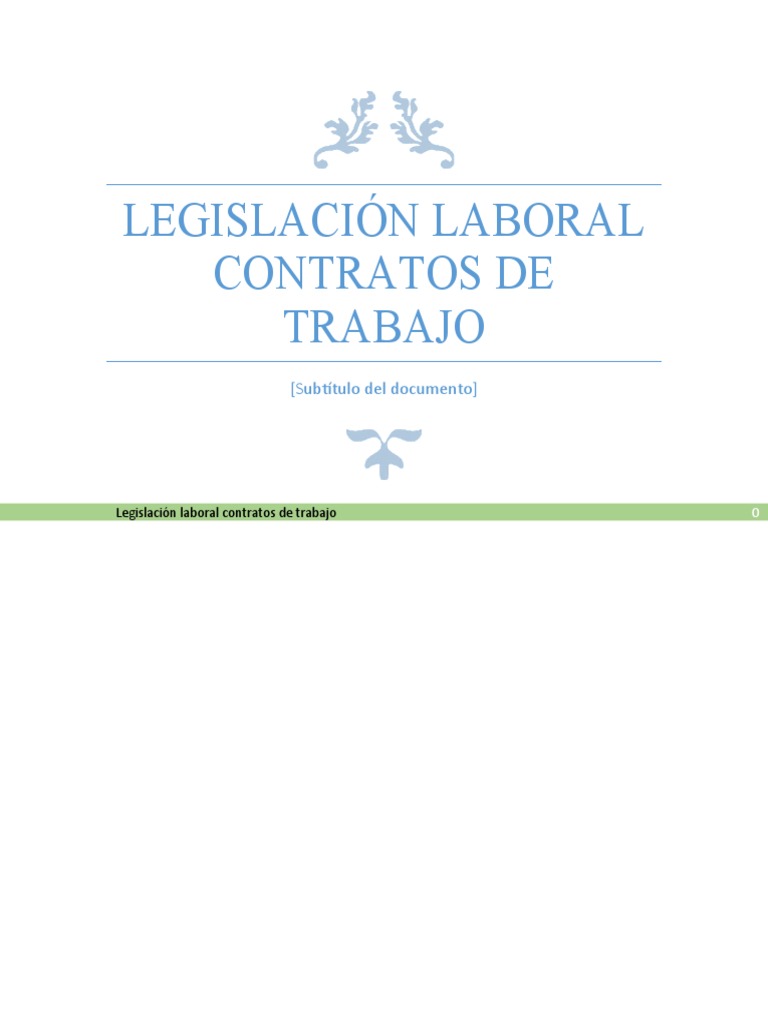 Contratos De Trabajo De Costa Rica Pdf Derecho Laboral Acuerdo