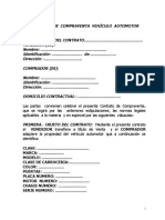 Contrato Compraventa vehículo automotor