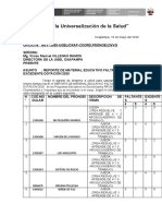 OFICIO - Reporte de Materiels