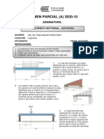 Examen Parcial MECÁNICA VECTORIAL - ESTÁTICA 2020 - 10