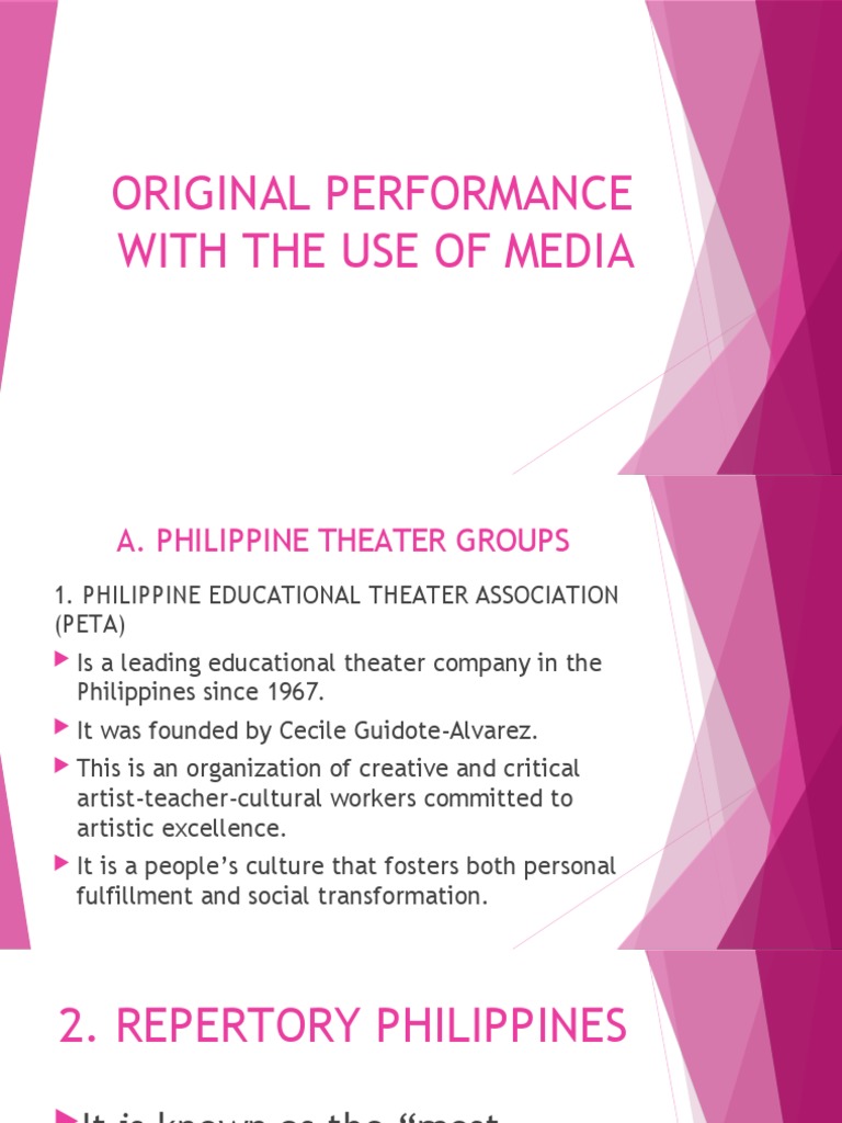 Media in Original Philippine Performance | PDF | Dances | Theatre