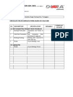 Dura Construction Sdn. BHD.: Nama Projek: Checklist For Incomplete Work Based On 5 May 2020
