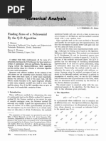 Finding Zeros of A Polynomial by The Q-D Algorithm