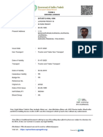 Form 6 Driving Licence 3073/B7/21/KNL/1998