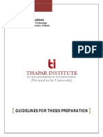 Thapar University ME-MTech Thesis Preparation Guidelines