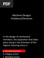 Machine Designs Problems/Elements