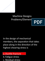 Machine Designs Problems/Elements