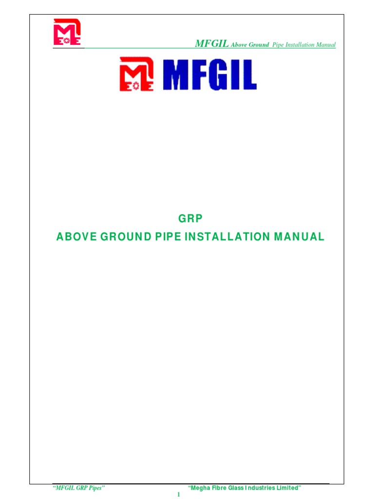 Above Ground Pipe Installation Manual | PDF | Pipe (Fluid Conveyance ...