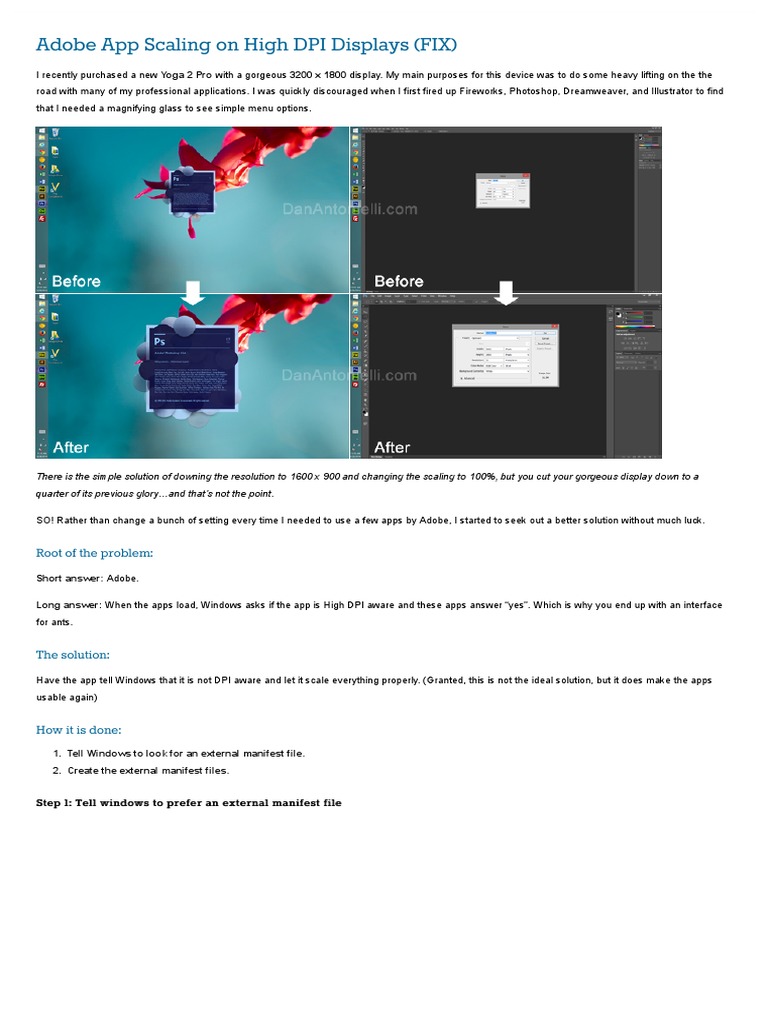 Fixing Adobe App Scaling on High DPI | PDF | Windows Registry ...