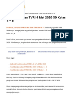 Soal Dan Jawaban TVRI 4 Mei 2020 SD Kelas 4 - 6 Lengkap Plus Penjelasan