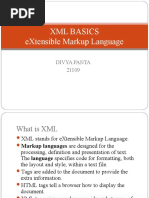 XML Basics Extensible Markup Language: Divya Panta 21109