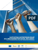 Supporting Entrepreneurship As A Mechanism For Social Inclusion