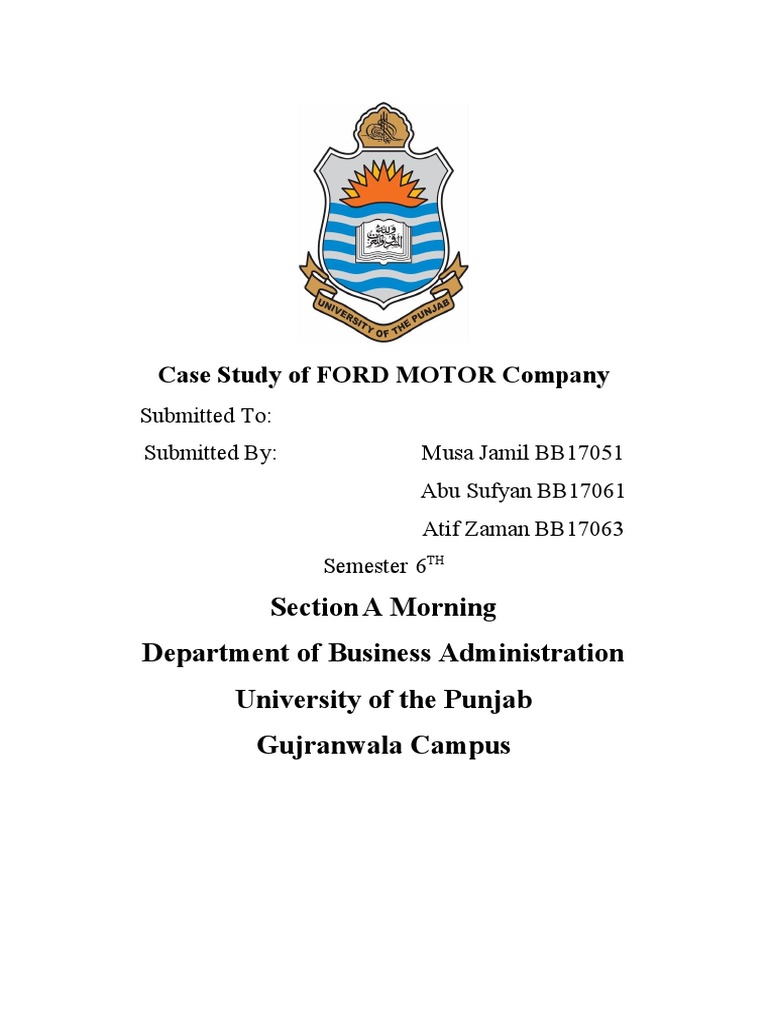 Ford Motor Company Pdf Ford Motor Company Swot Analysis