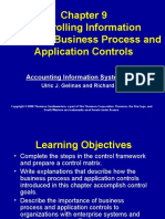 Controlling Information Systems: Business Process and Application Controls