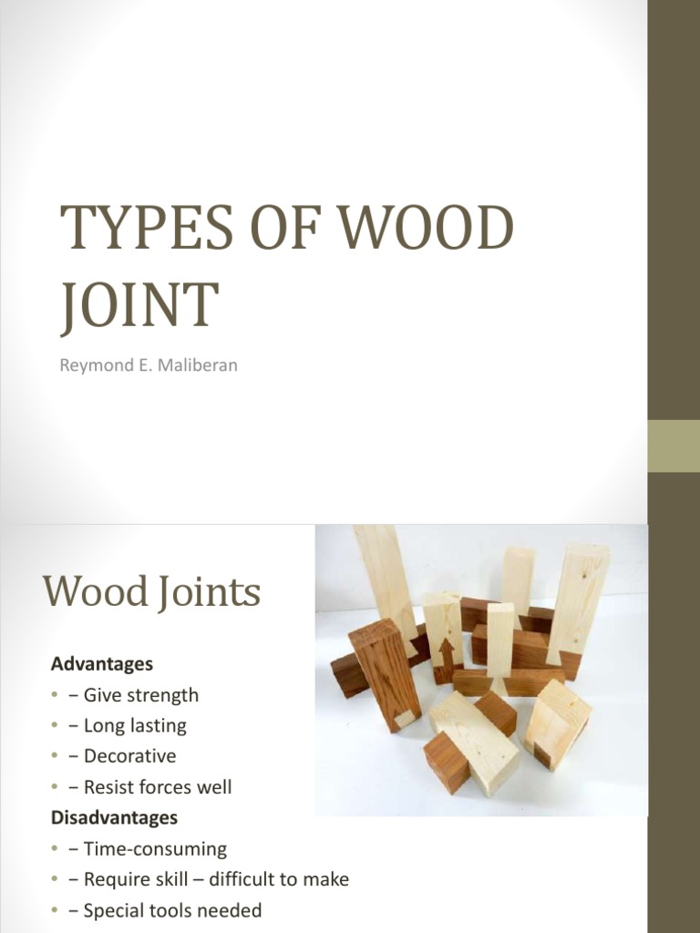 Types of Wood Joint PDF Industrial Processes Wood