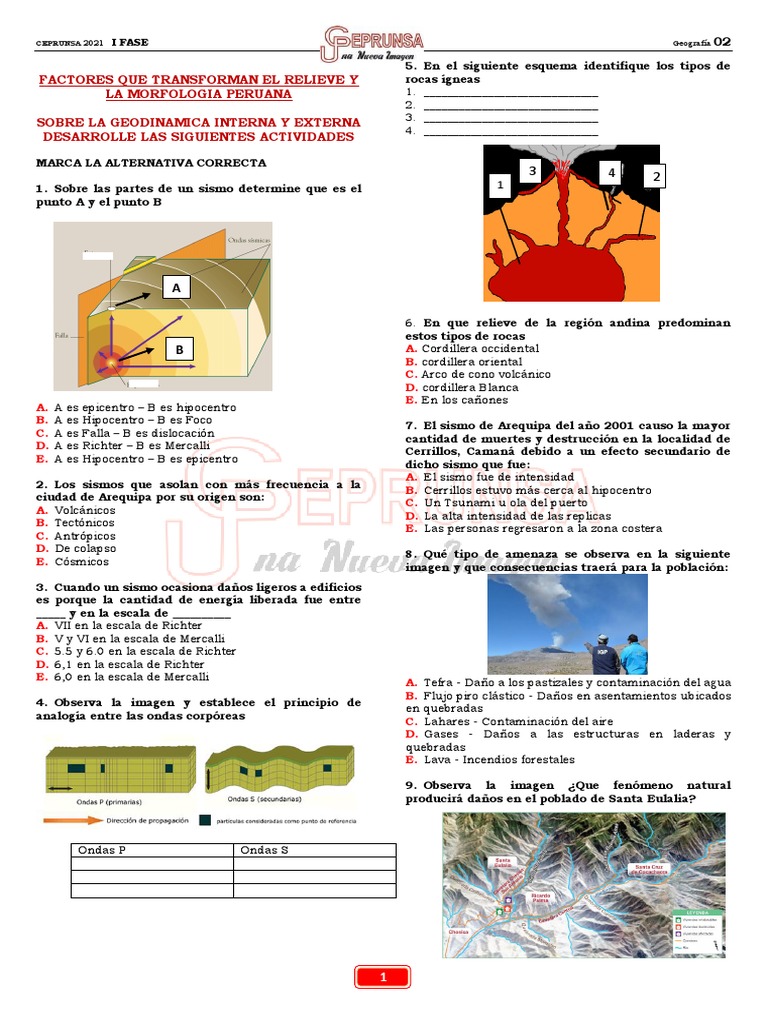 P Geo 02 | PDF | Andes | Temblores