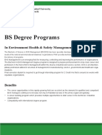 BS Degree Programs: in Environment Health & Safety Management